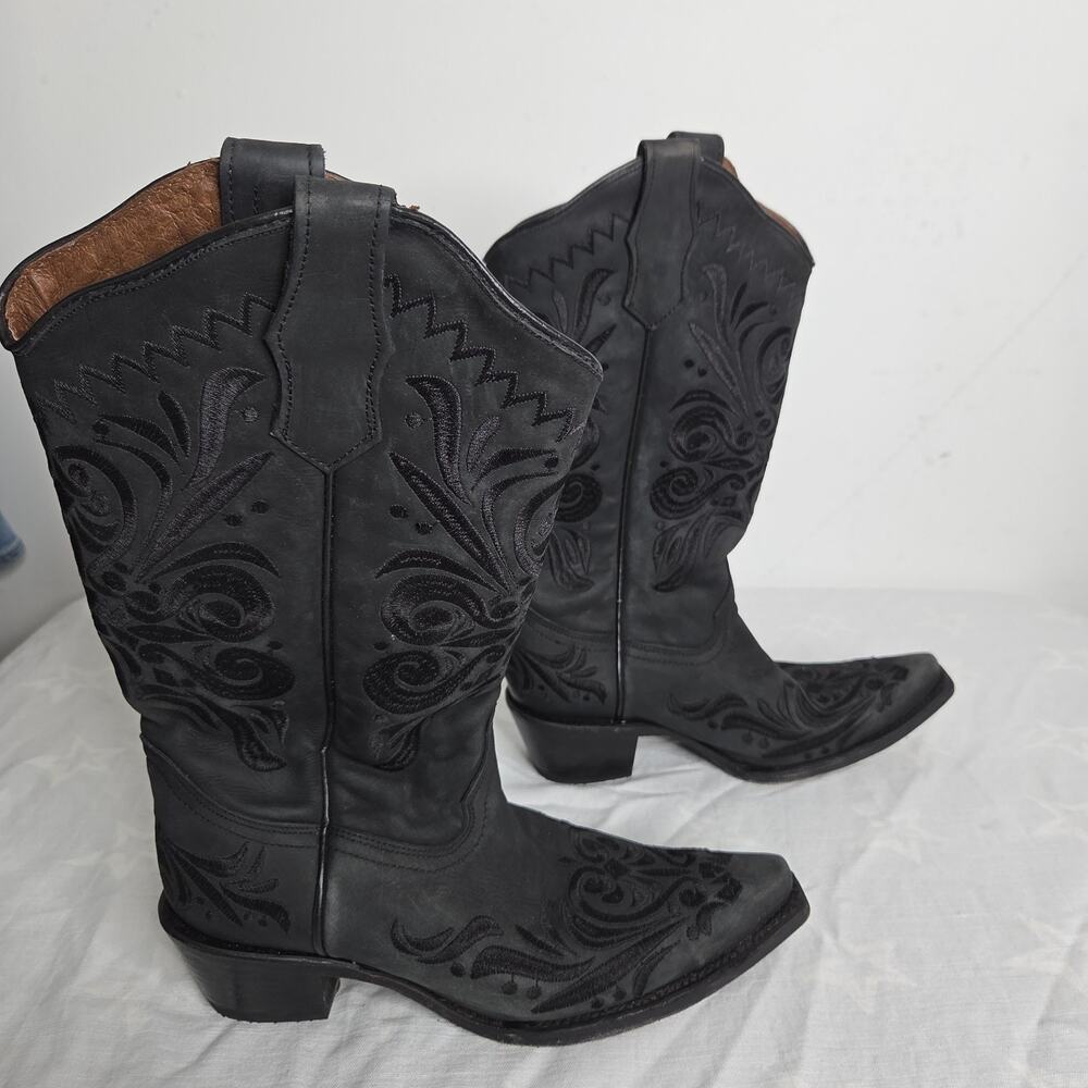 Circle G by Corral Black Embroidered Western Cowboy Boots - Womens 8.5 MBrand: